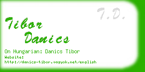 tibor danics business card